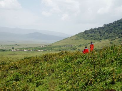 Maasai-Gebiet in der Ngorongoro Conservation Area
